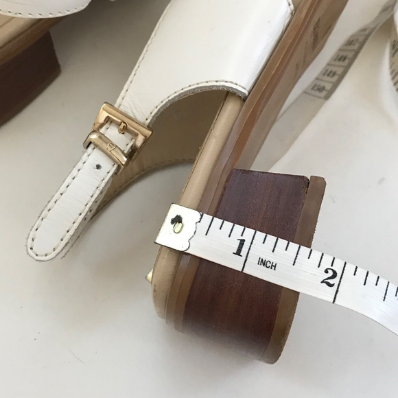 ETIENNE AIGNER Leather Sandals Low Block Heel Slingback Slip On Women’s Size 7.5 - Picture 12 of 16